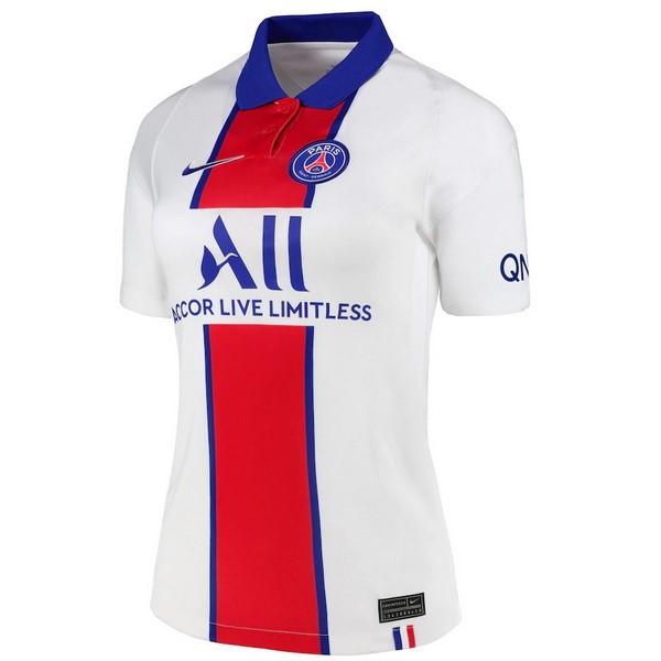 Camiseta Paris Saint Germain Segunda Equipación Mujer 2020-2021 Blanco